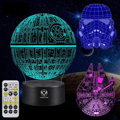 China Small LED Night Light Modern Star Wars Bedroom Night Light Child Night Light for sale