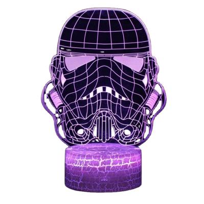 China Hot sale modern amazon star wars kids bedroom decorative new 3d led night light lampnew star wars kids bedroom decorative for sale