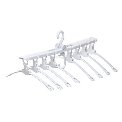 China Eco - Friendly Hook Rotating Plastic Foldable Multi Cloth Hanger , Folding Hangers For Clothes for sale