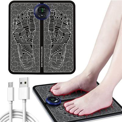 China New 2021 Portable Folding Electric Foot Leg And Massager Machine Feet To Improve Blood Circulation Electric Foot Massager Protection EMS for sale