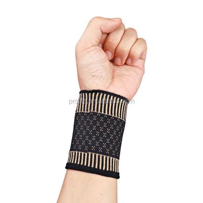 China Universal ProLife Elastic Gym Sweat Brace Support Absorbent Wrist Recovery Copper New Compression Wrist Brace Sleeve for sale