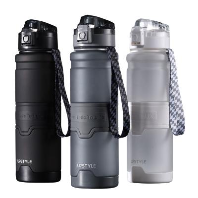 China WITH LID Logo BPA Tritan Logo Sports Water Bottle Purifier UV Light Outdoor Sport Custom Portable Plastic Water Bottle for sale