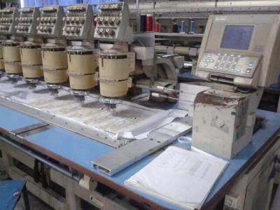 China 12 Needle Old Embroidery Machine Second Hand With Narrow Cylinder / USB Connection for sale