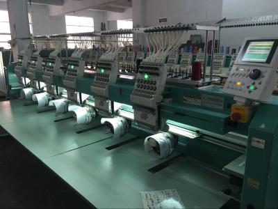 China T Shirt Multi Head Embroidery Machine Fully Automatic Green \ Blue Color for sale