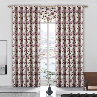 China Floral Blackout Shaoxing Textile Curtain Polyester Fabric Jacquard Curtain Fabric For Curtain Manufacturer for sale