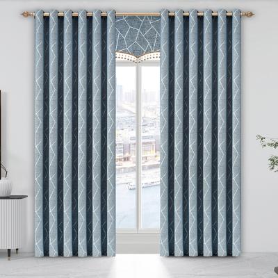 China Italy Thermal Blackout Curtain Fabric Blackout Jacquard Pattern Curtain Fabrics for sale