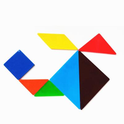 China DIY PLAY educational toy DIY TOY Colored Tangram Plastic Puzzle of 2021 high quality customization for sale