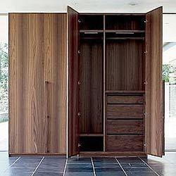 China wood grain MFC wardrobe for sale