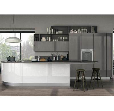 China Gabinetes curvados, muebles modernos de la cocina, diseño de la cocina, armario de la U-forma, cocina para el mercado europeo, cocina para Italia en venta