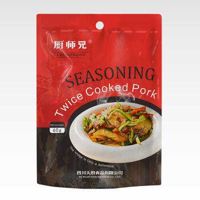 China Fresh Tianchu 60g Chinese Food Twice Cooked Pork Seasoning Restaurant And Home Use Cooking Seasoning Double Cooked Pork Seasoning for sale