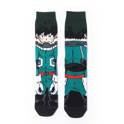 China High Quality Custom Animated Character Antibacterial Cotton Funky Cartoon Man Funny Socks for sale