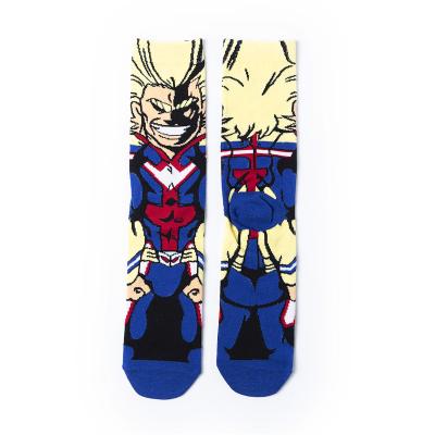 China Factory direct sale antibacterial durable men's casual cartoon skateboard tube socks for sale