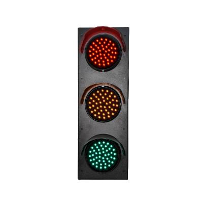 China PC 100mm Plastic Anti-UV RYG LED Traffic Light 15 Years New Factory Design Traffic Lights Light for sale