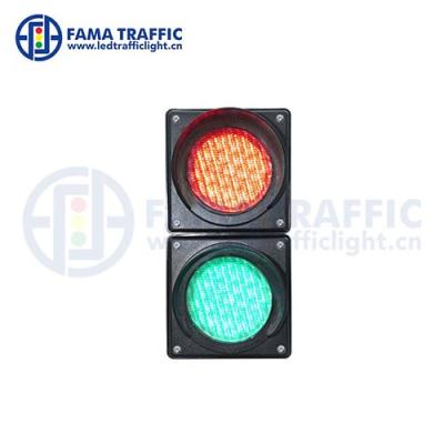 China 100mm Plastic PC IP65 Mini LED Anti-UV Traffic Light Signal Light Red Green Green Waterproof Light for sale