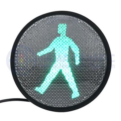 China Anti-UV Green PC Flush 200mm High Plastic Pedestrian Led Traffic Light For Sale for sale