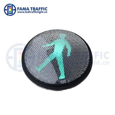 China PC Plastic Pedestrian High Flux LED Traffic Light Module Green 200mm Anti-UV for sale