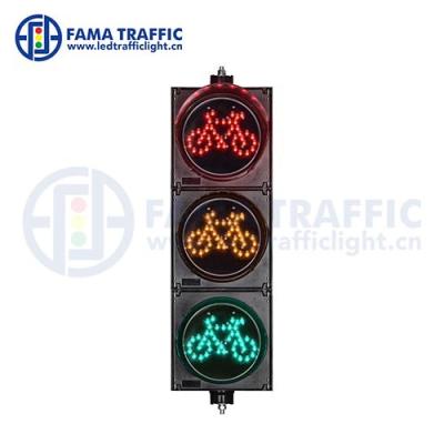 China PC 8 Inch LED Traffic Lights Light Road Safety Plastic Anti-UV Bicycle Traffic Light On Sale for sale