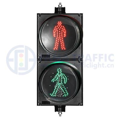 China PC Greenman Plastic Anti-UV Red Pedestrian Led Traffic Lights Light 200mm Dynamic Pedestrian Led Traffic Light for sale