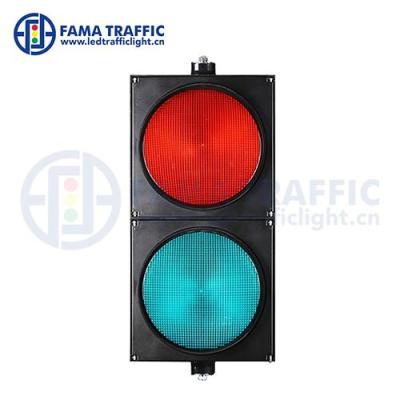 China PC Plastic High Flux Anti-UV LED Red Green Traffic Light 300mm for sale