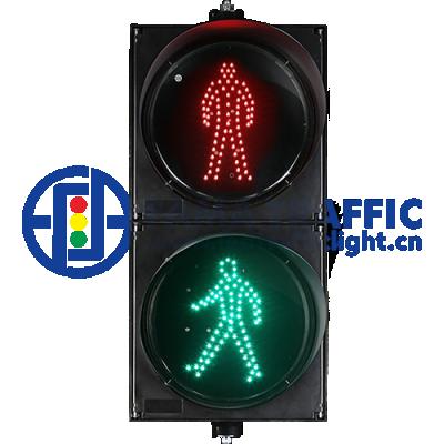 China PC Pedestrian Crosswalk Light 300mm Plastic Anti-UV Static LED Traffic Light for sale