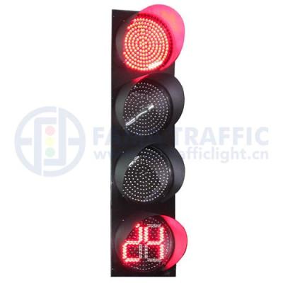 China PC Plastic Anti-UV Led Traffic Lights 400mm Led Traffic Lights Green Yellow Red Light With Countdown Timer for sale