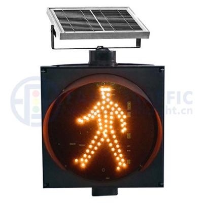 China PC FAMA Supply Anti-UV Plastic Solar Pedestrian Traffic Lights Light 300mm Warning Light for sale