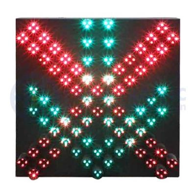 China PC 400mm UV Resistant Widely Used Led Traffic Light Red Cross And Green Arrow Traffic Lights Lights for sale