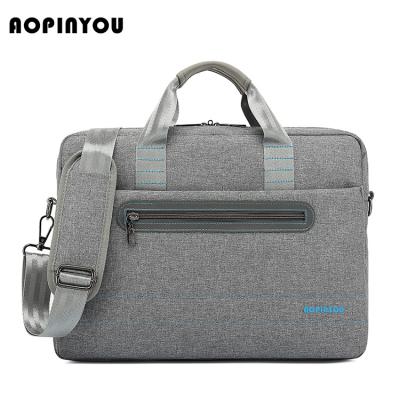 China Factory Hot Logo Fashion Business Nylon Custom Selling High Quality 2021 15.6 Inch Shoulder Water Proof Laptop Bag For Men for sale