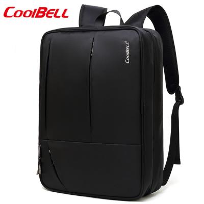 China Outdoor Men Waterproof Cool Custom Bags Travel Fashion Bell Black Nylon Laptop Backpack For Computer for sale