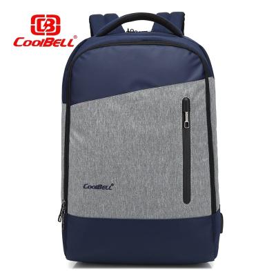 China With USB Cool Bell Fashionable Business Backpack Ultra Light 15.6 Padded Eco-Friendly Black Boy Backpack for sale