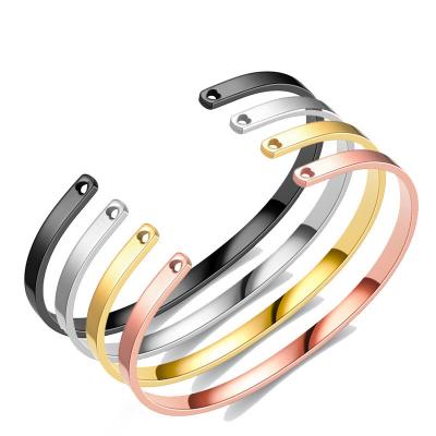 China Other Stainless Steel Female Heart Bracelet C Shape Family Adjustable Gift Bracelet Opening Inspirational Bracelet for sale