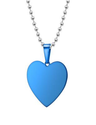 China Beautiful Titanium Steel Heart Pendant Necklace 316 Stainless Steel DIY Jewelry for sale