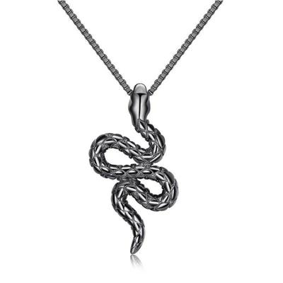 China Charm Factory Outlet Casting Snake Necklace Gold Plated Pendant Stainless Steel Fashion Necklace for sale