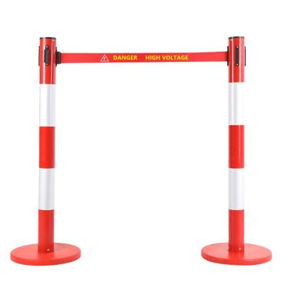 China Use as High Quality Insulated Belt Type Telescopic Barrier Crowed Control Isolation Warning Retractable Belt Barrier for sale