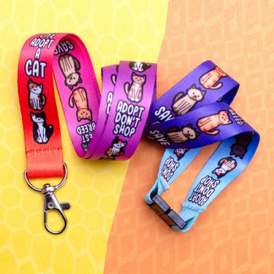 China Promotion/Advertising/Gift Neck Strap Lanyard Pink Color/Decoration Safety Clip Lanyard For Card Holder For Event for sale