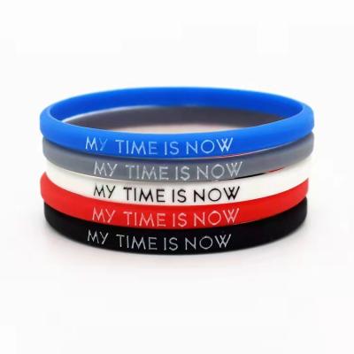 China Eco Friendly Festival Customized Cheap Holiday Printed Silicone Wristbands for sale