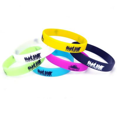 China Europe Universal Custom Special Logo Basketball Silicone Motivational Wristbands for sale