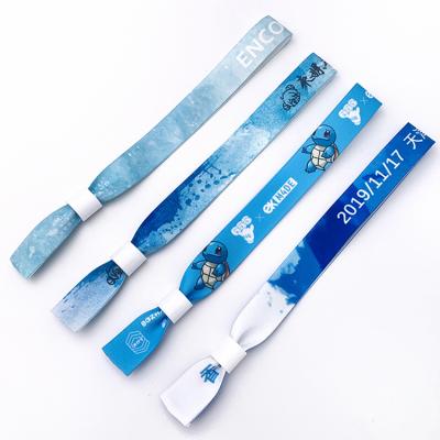 China Custom Polyester Fabric Blank Wristbands No Min Order For Wedding Decoration for sale