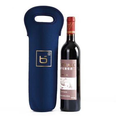 China Customized Logo Neoprene Water Bottle Holder Stand 750ml Wine Bottle Waterproof Stubby Coole for sale