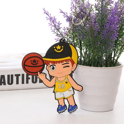 China Different Shape Cute Custom Soft PVC 3d Rubber Kids Key Holder Key Chain for sale