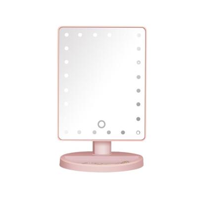 China Stylish Adjustable Smart Rechargeable Desktop Magnifying Screen Makeup Mirror For Women for sale