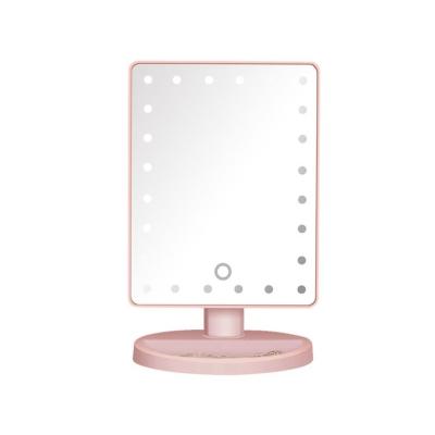 China Custom Logo Travel Led Makeup Magnifying Mirror Portable Durable Smart Cosmetic For Girl for sale