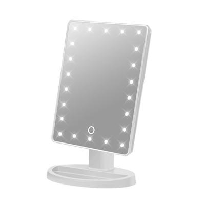 China Magnifying Professional Desktop Type 24 Led Light Fill Beads Makeup Mirror With Touch Switch for sale