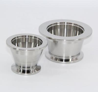 China Vacuum Use Vacuum Straight Nipple 304L Sanitary Stainless Steel kf10 to kf25 Reducing Nipple Fitting for sale