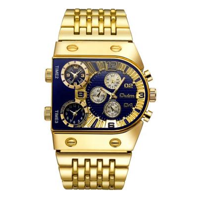 China Non-specific Oulm HT9315 Quartz Watch Male Military Waterproof Luxury Gold Full Wristwatches Steel Men's Watches for sale