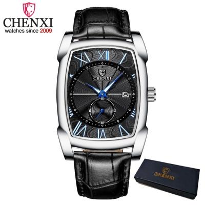 China Automatic Date CHENGXI Reloj Hombre Date CHENGXI Reloj Hombre Oval Dial Mens Wristwatches Luxury Brand Quartz Watch Waterproof Leather Male Watches for sale