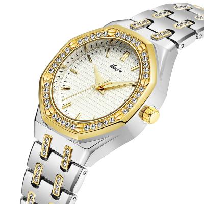 China Missfox Non-Specific Fashion Women Watch Stainless Steel Quartz Watch Luxury High Quality Diamond Square Bling Women Watch for sale