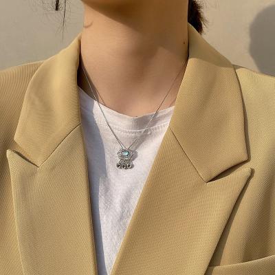 China CLASSIC stone necklace lock long lasting moonlight design sense of luxury security diamond instant temperament lock eager light c for sale