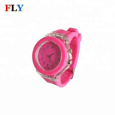 China 2021 Colors Flashing Light Unisex Variable Silicone Strap Digital Analog Watches for sale