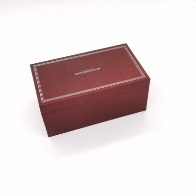 China Recycled Materials Black Luxury Gift Box Box With Two Lids Three Inserts for sale